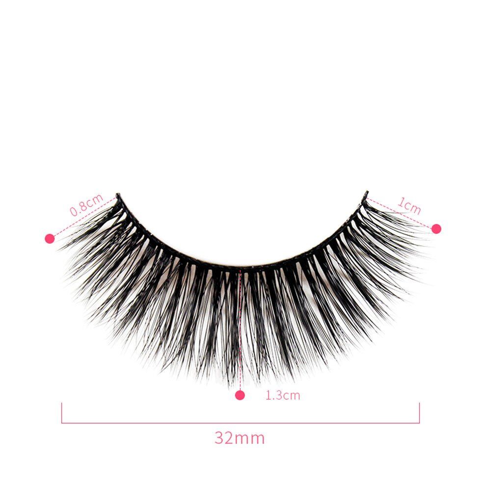 Pairs 3D Long False Eyelashes, Makeup Natural Fake Thick Black Eye Lashes, natural #05 - Image 2