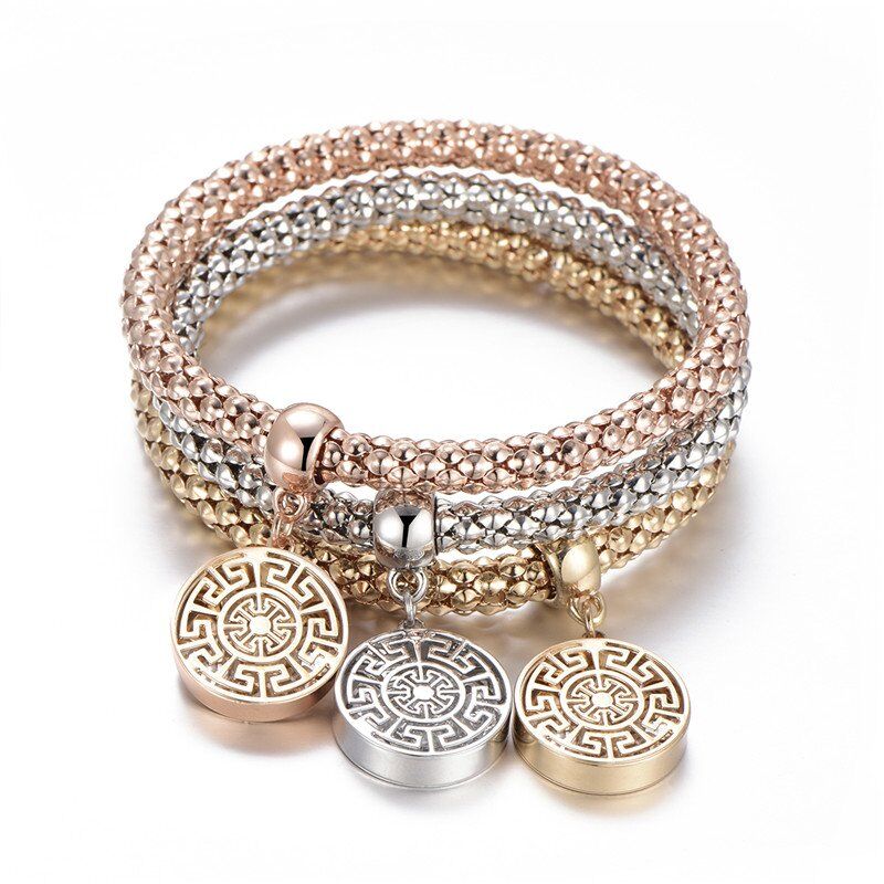 3Pcs Tree of Life Bracelet Crystal , Owl Anchor Music, Note Boy Girl Heart Charm Bracelets For Women , Jewelry Gift - Image 5