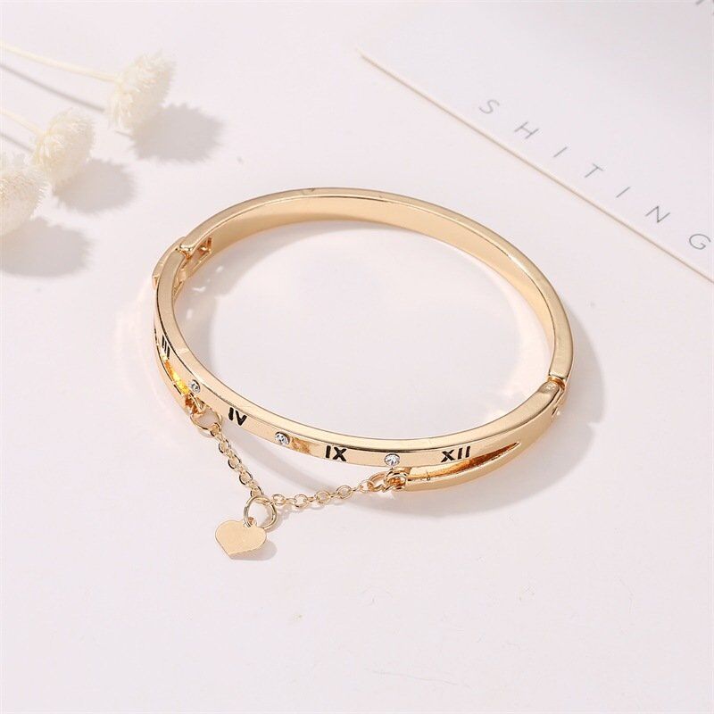 Luxury Rose Gold Stainless Steel Bracelets , Bangles Female Heart Forever , Love Charm Bracelet for Woman , - Image 5