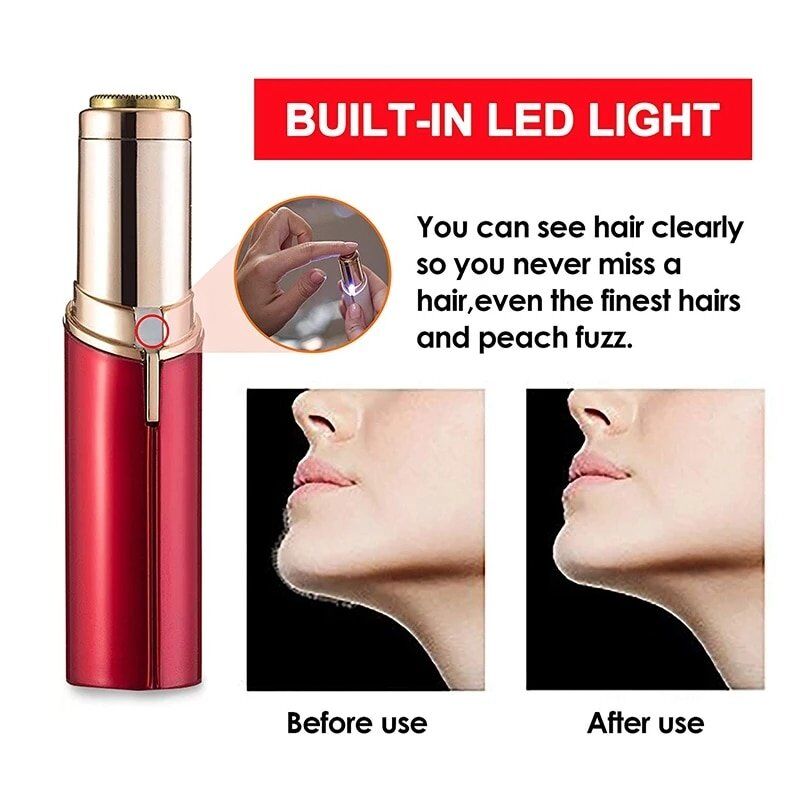 Mini Electric Epilator for Women, Painless Hair Removal Upper Lip Cheeks, Lipstick Shaver, Face Hair Remover , USB Rechargeable - Image 4