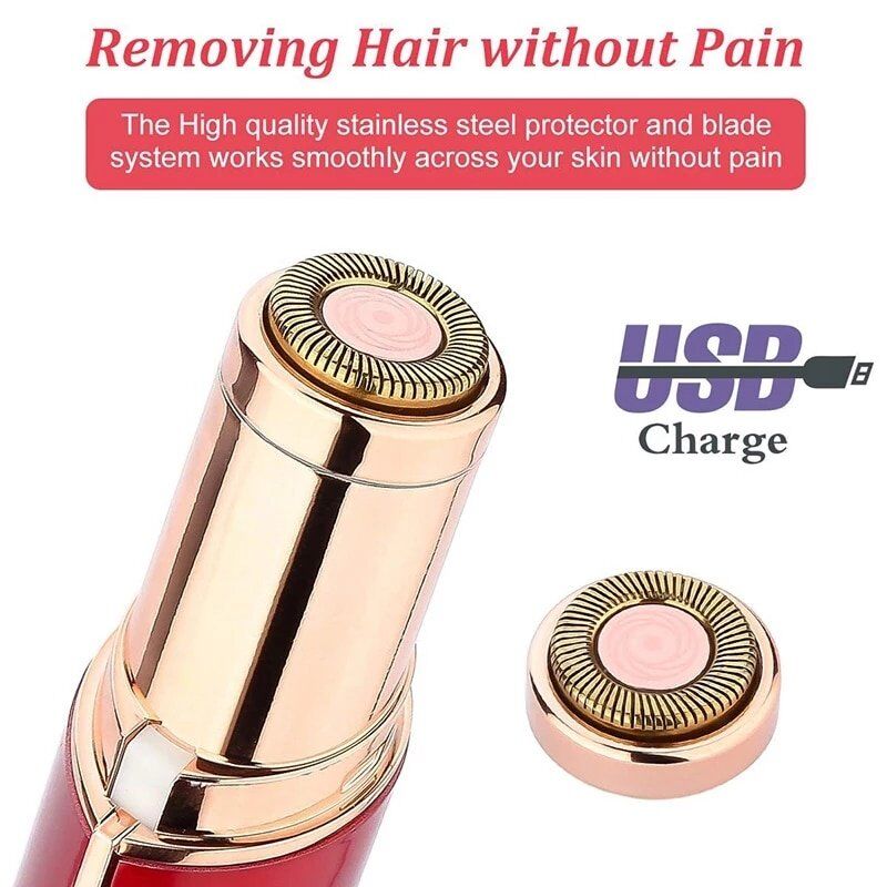 Mini Electric Epilator for Women, Painless Hair Removal Upper Lip Cheeks, Lipstick Shaver, Face Hair Remover , USB Rechargeable - Image 6