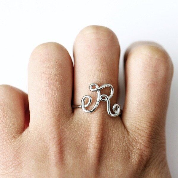 Unisex Gold Silver Color, A-Z 26 Letters Initial Name Rings for Women Men Geometric Alloy Creative Finger Rings - Image 2