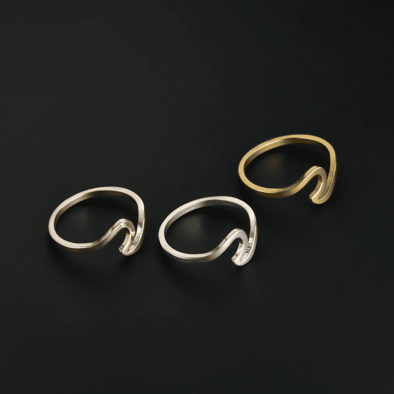 Wave Alloy Silver Ring ,Wedding Ring for Women, Jewelry Accessories ,Engagement Ring Women ,Dress Party Rings Women's Rings - Image 4