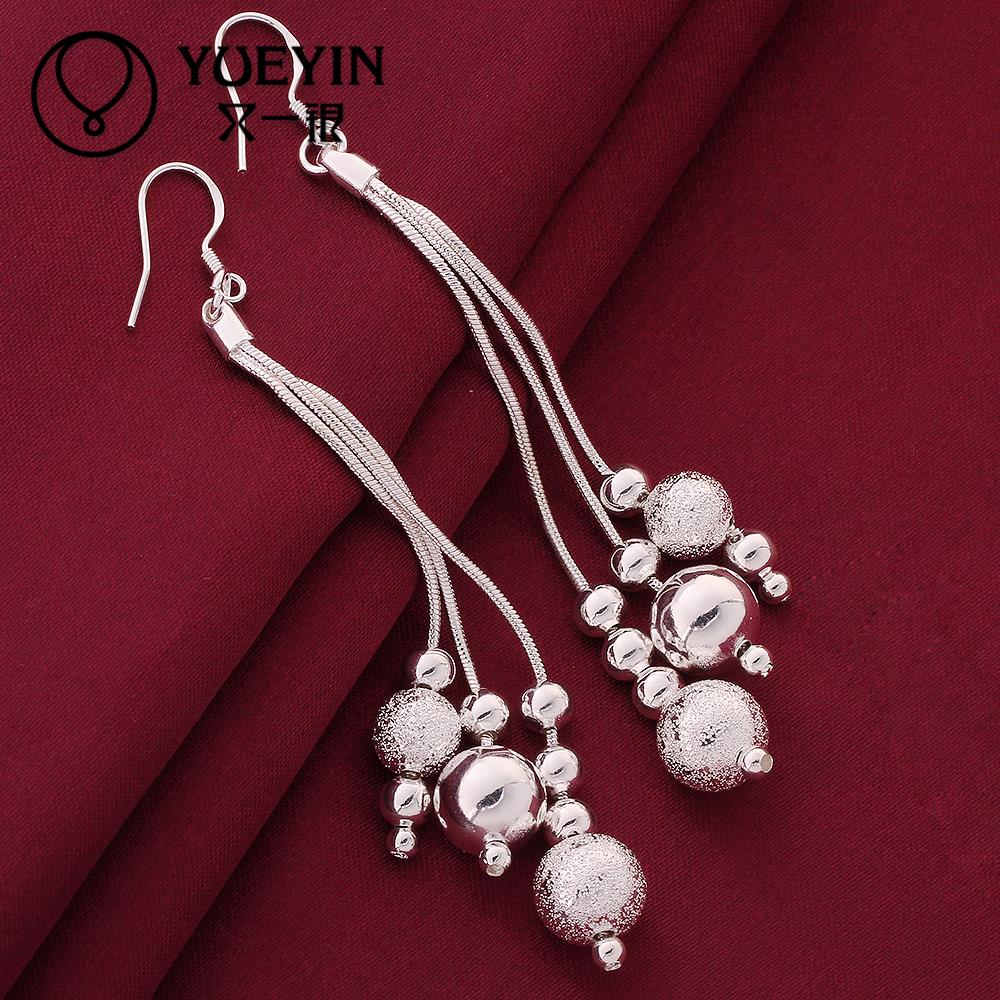 Silver plated pendant earrings, silver plated long Dangle earrings for women wedding .ewelry New Design minimalistic