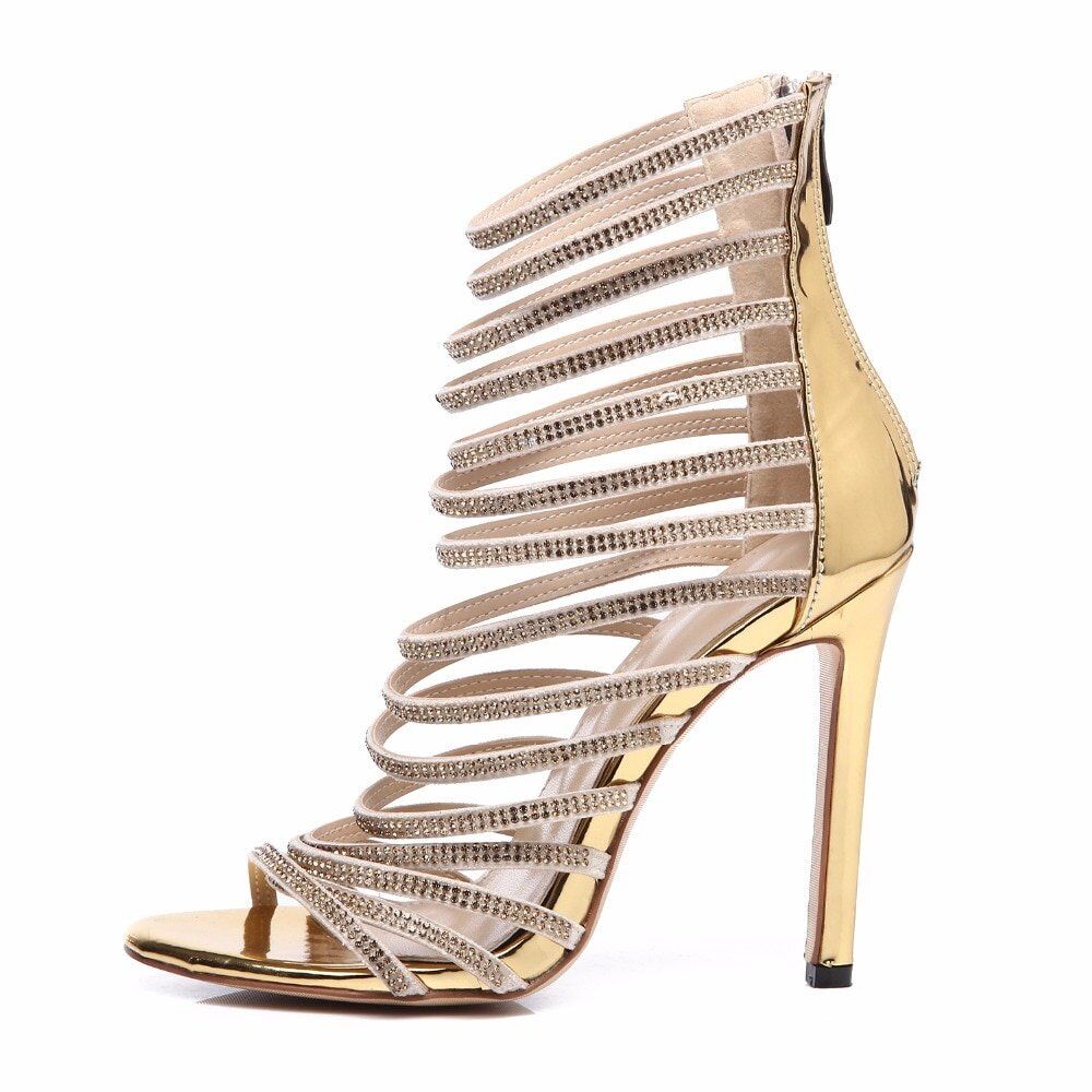 Summer Spring Party , Sexy Artificial, Diamond Crystal, High Thin Heel Women Sandals, - Image 3
