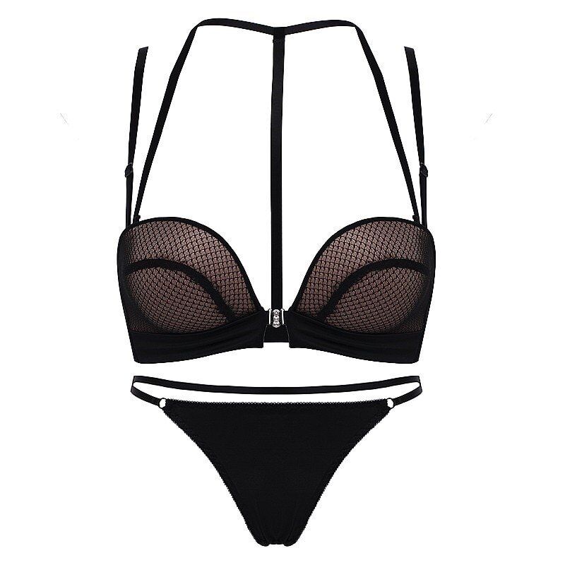New 2020 Sexy Push Up Front Closure Lingerie Set , Gathering Seamless Underwear 3/4 Cup Brassiere Women Bralette Bra And Panties Set. # NP - Image 3