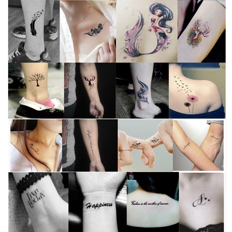 1/10/50pcs Temporary Tattoo Stickers , Black Arm Water Transfer Tattoo , ,Body Art Stickers Fake Tattoos - Image 3