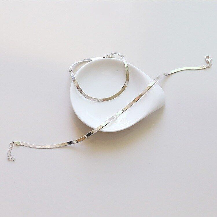 100% 925 Sterling Silver Fashion , Ladies 'Anklet , Female Anklets Jewelry, - Image 5