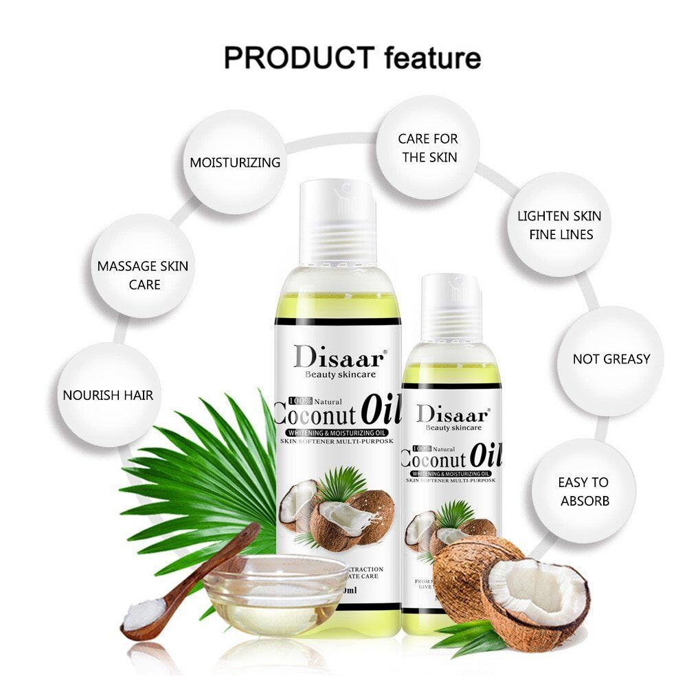 100% Natural Organic Coconut Oil. Body . Face Massage . Best Skin Care. Massage Relaxation Oil . Control Product 100ml . - Image 2