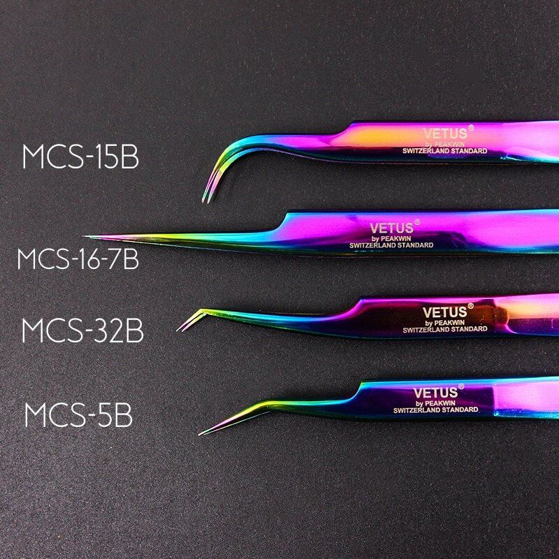 New Style Premium Eyelashes Tweezers , Ultra Fine Tip Improve for 3D 6D Lashes Extensions,