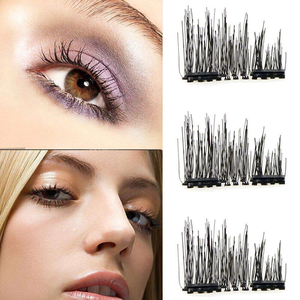 3D Magnetic Eyelashes. Invisible Magnetic Lashes . Mink Eyelashes With Tweezer Magnet . Mink Lashes Thick Full Strip False Eyelashes. - Image 2