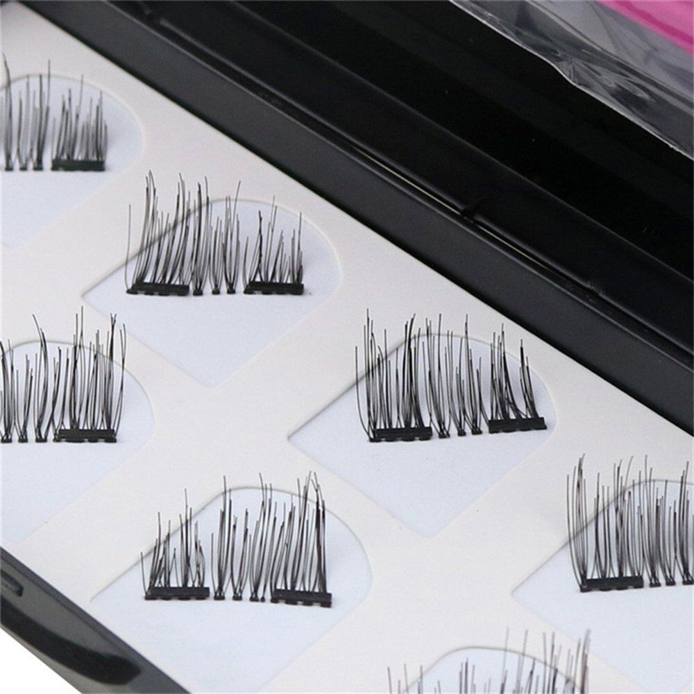 3D Magnetic Eyelashes. Invisible Magnetic Lashes . Mink Eyelashes With Tweezer Magnet . Mink Lashes Thick Full Strip False Eyelashes. - Image 4