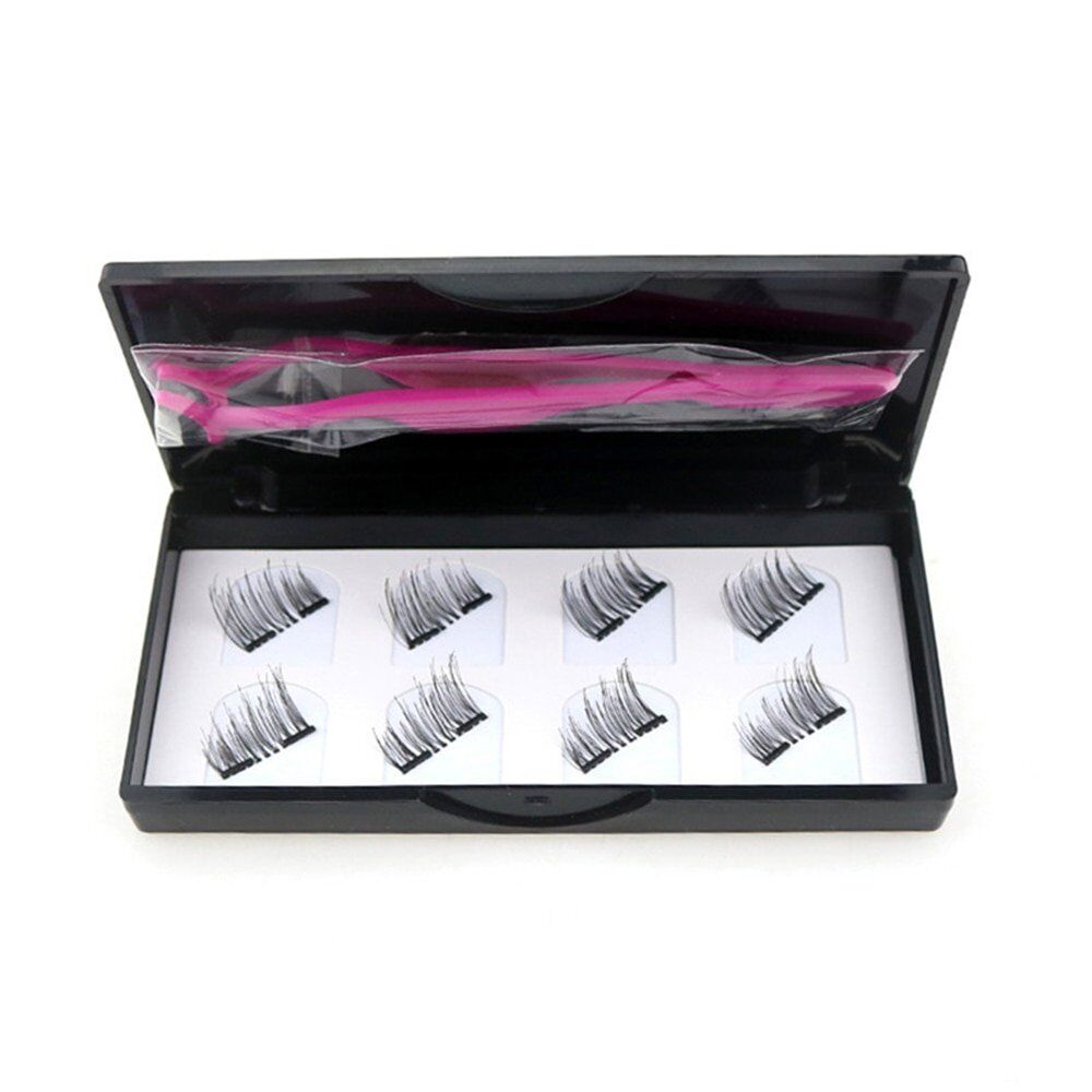 3D Magnetic Eyelashes. Invisible Magnetic Lashes . Mink Eyelashes With Tweezer Magnet . Mink Lashes Thick Full Strip False Eyelashes. - Image 6