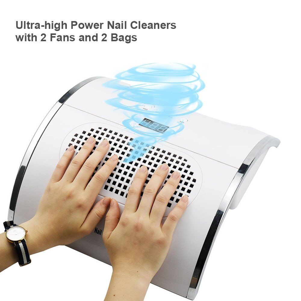 80W 2-IN-1 Nail Lamp & Nail Dust Collector Manicure with Two Powerful Fan, 36 LEDs Nail , Dryer Vacuum Cleaner Manicure Tools. - Image 3