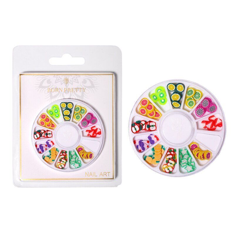 Fluorescence Neon 3D Nail Decoration , Fruit Slice , Tiny Jewelry Mixed Shapes, Nail Art Decorations , Accessories in Wheel. - Image 6