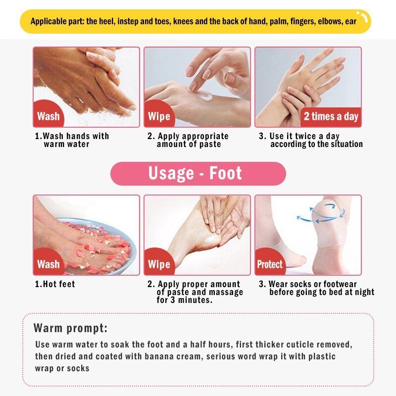 Banana Oil Foot , Crack Cream Heel, Chapped Peeling Foot , Repair Anti Dry Crack ,Remove Dead Skin , Soften Foot Care Cream. - Image 5
