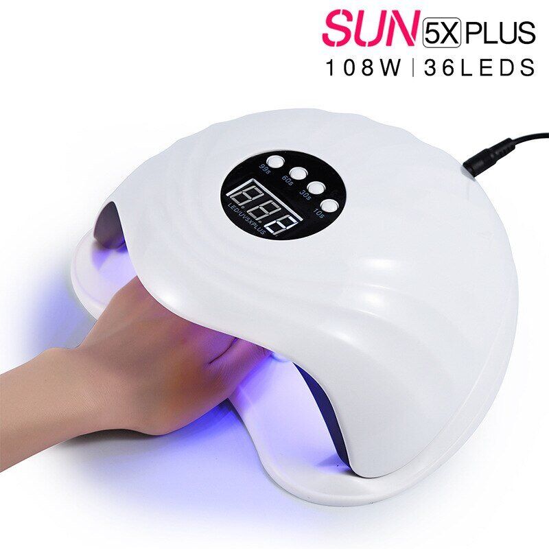 Best Price 108W UV LED Lamp, Nail Machines SUN X 5 Plus White Lights, Gel Polish Dryer For Salon , Ice Cabinet UV Lamp For Manicure . - Image 2