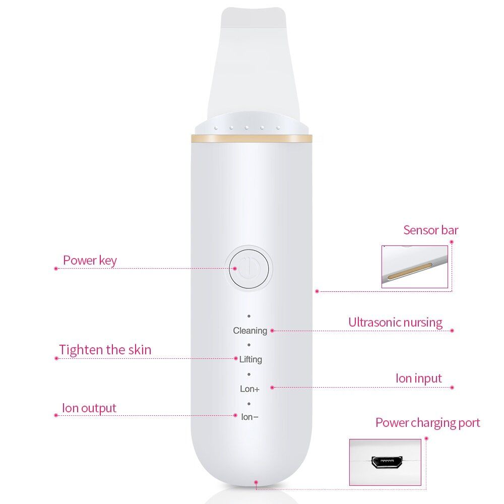 Blackhead Remover . Ultrasonic Skin Scrubber . Deep Face Cleaning. Machine Facial. Whitening Lifting Dirt .Wrinkles Spots Reduce. - Image 4