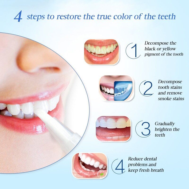 White Teeth , Whitening Pen Tooth , Gel Whitener Bleach Remove Plaque Stains , Dental Tools Oral Hygiene Teeth Cleaning Serum. - Image 5