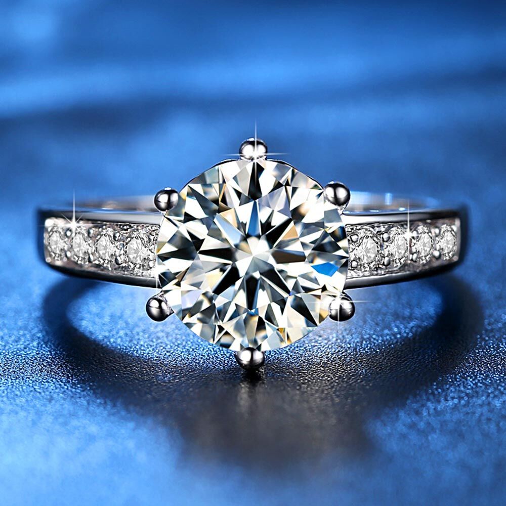 Fashion Show , Jewelry Ring, Inlay Clear CZ ,Real Rhodium ,Plated Wedding Ring. - Image 3