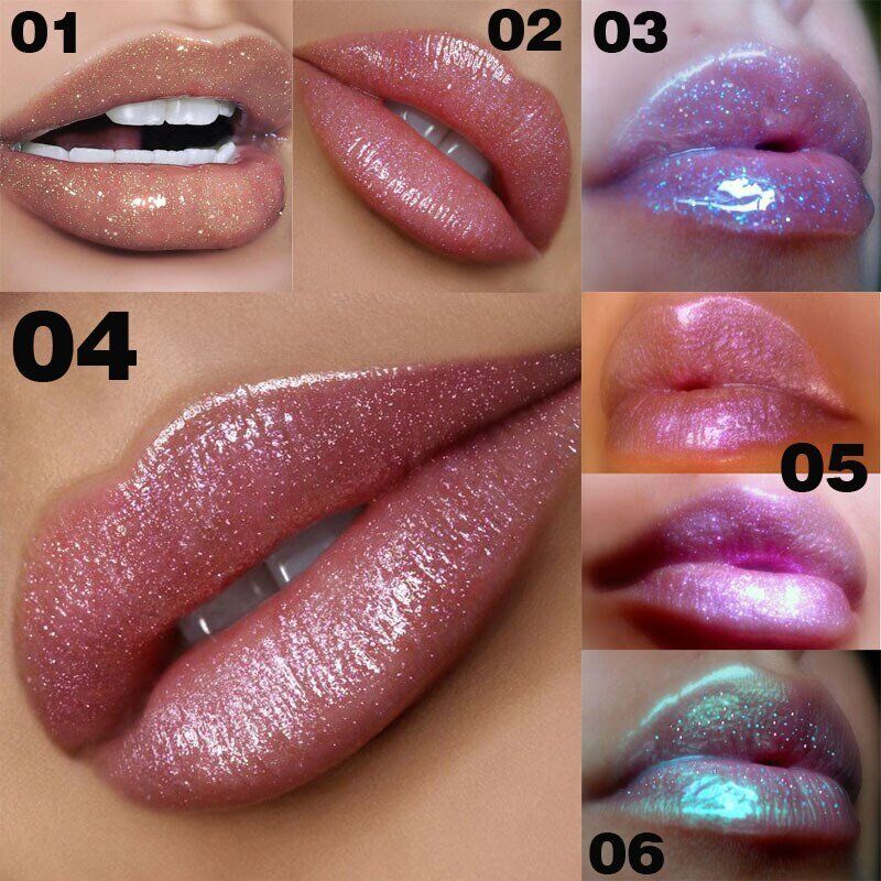 New Chameleon Color Glitter Lip Gloss , Brand Cosmetics Long Lasting ,Sexy Shining Liquid , Makeup Shimmer Lipstick.
