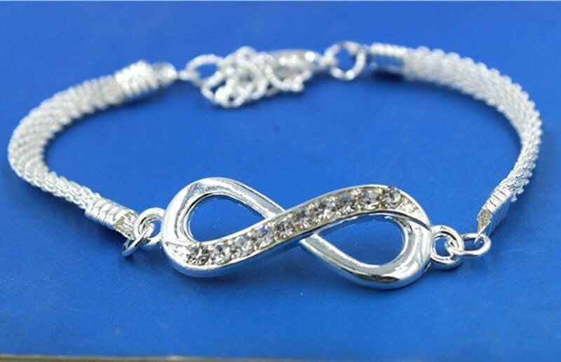 Rhinestone Infinity Bracelet Women's Jewelry - Image 3