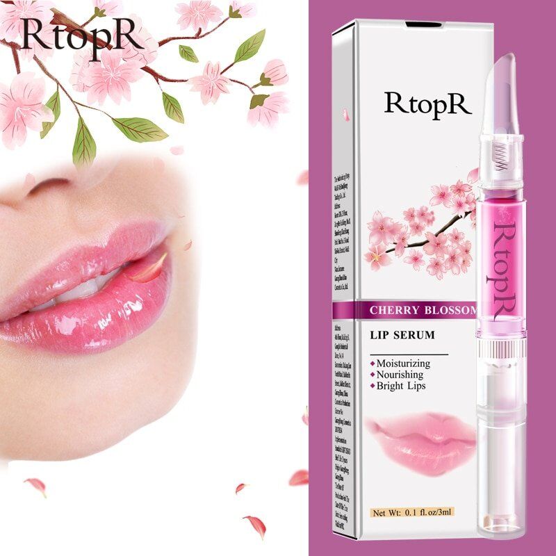Cherry Blossom Lip . Serum Mask. Dry Crack Peeling. Repair Reduce Lip .Fine Lines Essence Moisturizing .Beauty Care 3ml.