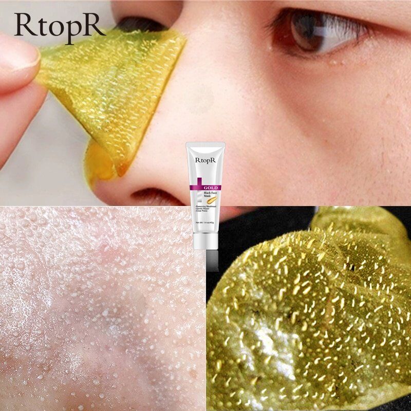 New Gold Remove Blackhead Mask, Face Pore Peeling , Acne Treatment Nose Deep Cleansing , Face Whitening, Hydrating Golden mud. - Image 4