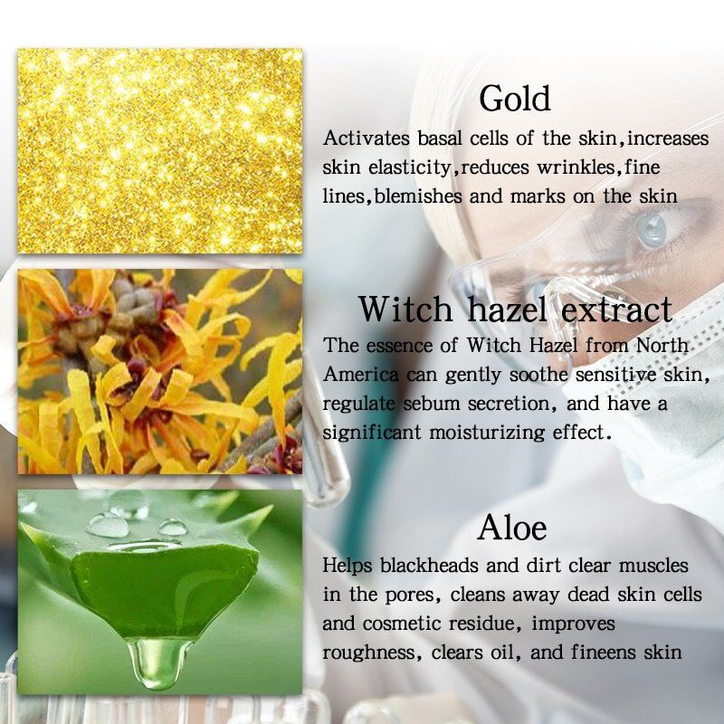 New Gold Remove Blackhead Mask, Face Pore Peeling , Acne Treatment Nose Deep Cleansing , Face Whitening, Hydrating Golden mud. - Image 5