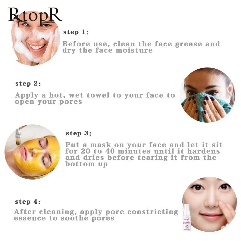 New Gold Remove Blackhead Mask, Face Pore Peeling , Acne Treatment Nose Deep Cleansing , Face Whitening, Hydrating Golden mud. - Image 2