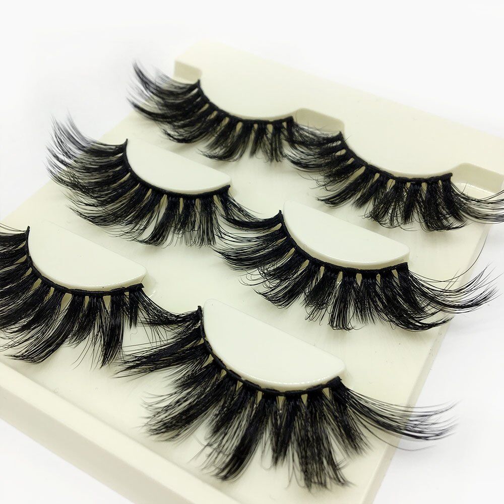 3pairs 25mm 3D False Eyelashes, Fake Lashes , Long Makeup 3D Mink Lashes , Eyelash Extension, Mink Eyelashes. Beauty Makeup. - Image 4