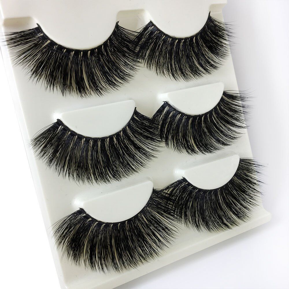 3pairs 25mm 3D False Eyelashes, Fake Lashes , Long Makeup 3D Mink Lashes , Eyelash Extension, Mink Eyelashes. Beauty Makeup. - Image 5