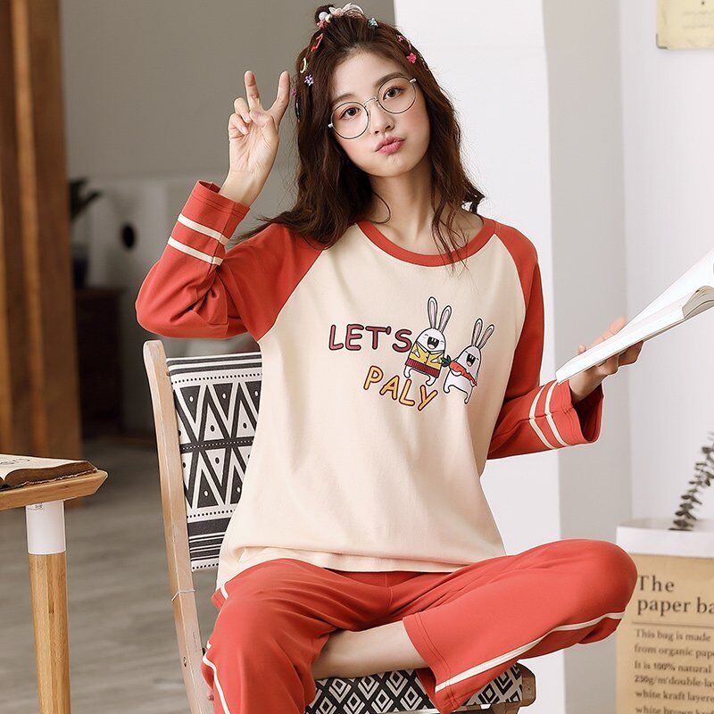 Woman Pajamas Sets, Fashion Pajamas , Autumn Winter Women Cotton Pajama Sets ,Cartoon Home Wear Suits, Long Sleeves Pajamas for Female. - Image 3