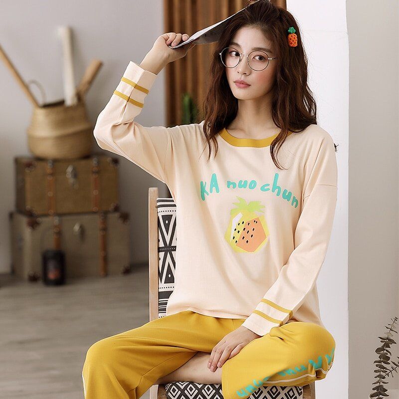 Woman Pajamas Sets, Fashion Pajamas , Autumn Winter Women Cotton Pajama Sets ,Cartoon Home Wear Suits, Long Sleeves Pajamas for Female. - Image 5