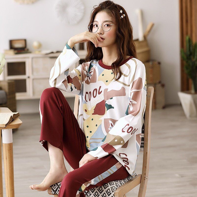 Woman Pajamas Sets, Fashion Pajamas , Autumn Winter Women Cotton Pajama Sets ,Cartoon Home Wear Suits, Long Sleeves Pajamas for Female. - Image 6