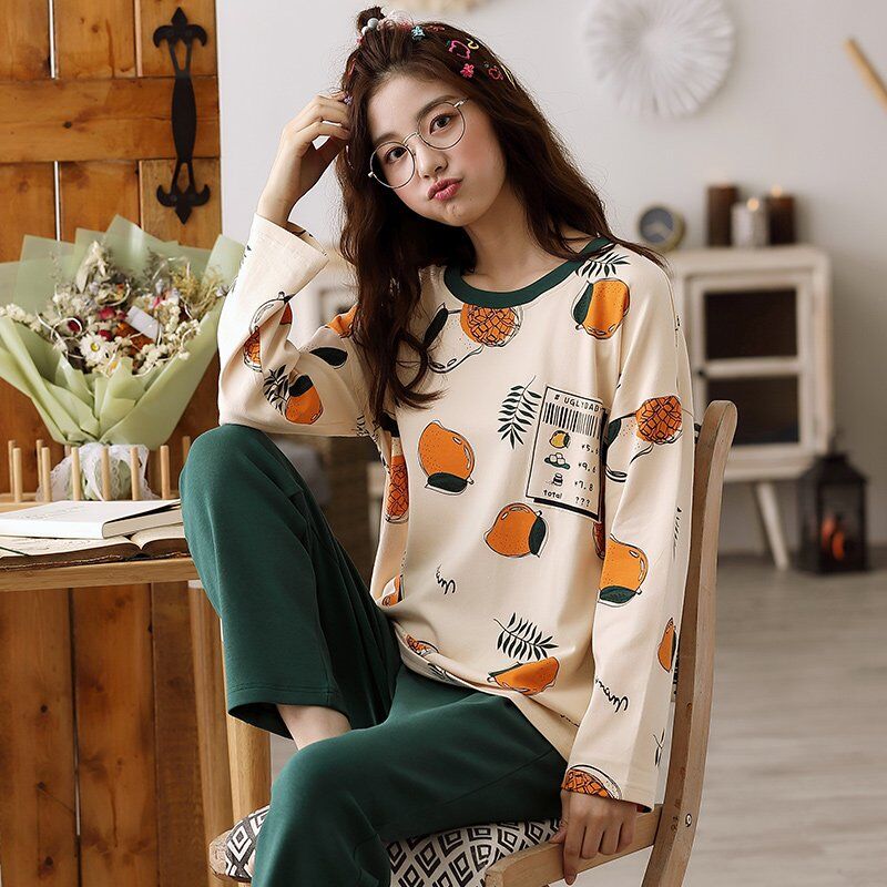 Woman Pajamas Sets, Fashion Pajamas , Autumn Winter Women Cotton Pajama Sets ,Cartoon Home Wear Suits, Long Sleeves Pajamas for Female.
