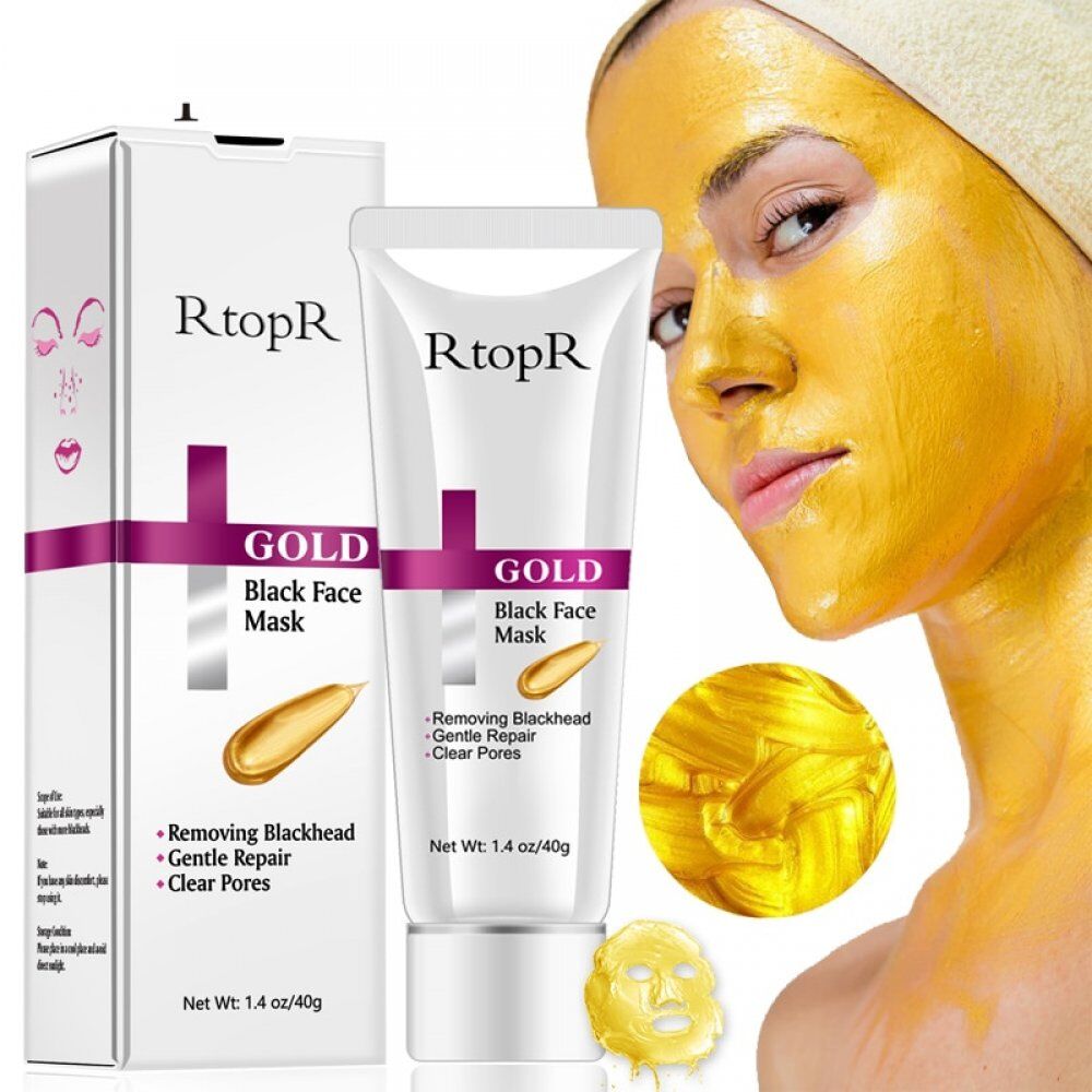 New Gold Remove Blackhead Mask, Face Pore Peeling , Acne Treatment Nose Deep Cleansing , Face Whitening, Hydrating Golden mud.