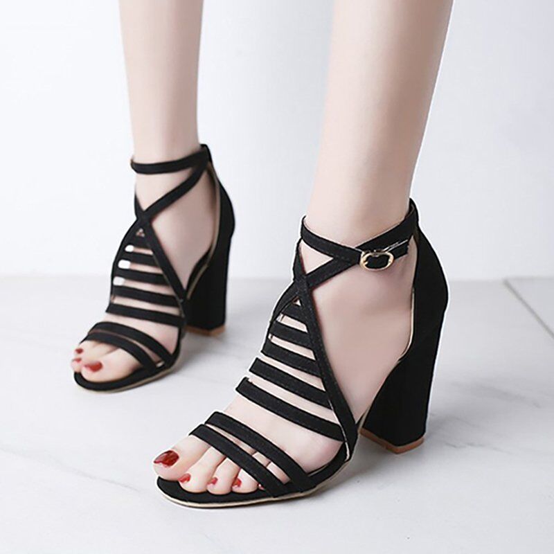 New 2020 Summer , Women Sexy Sandals, Lady High Heels, Design Women's Cross Strap , Bandage Shoes , Lady Party , Female Ankle Strap,# NP - Image 4