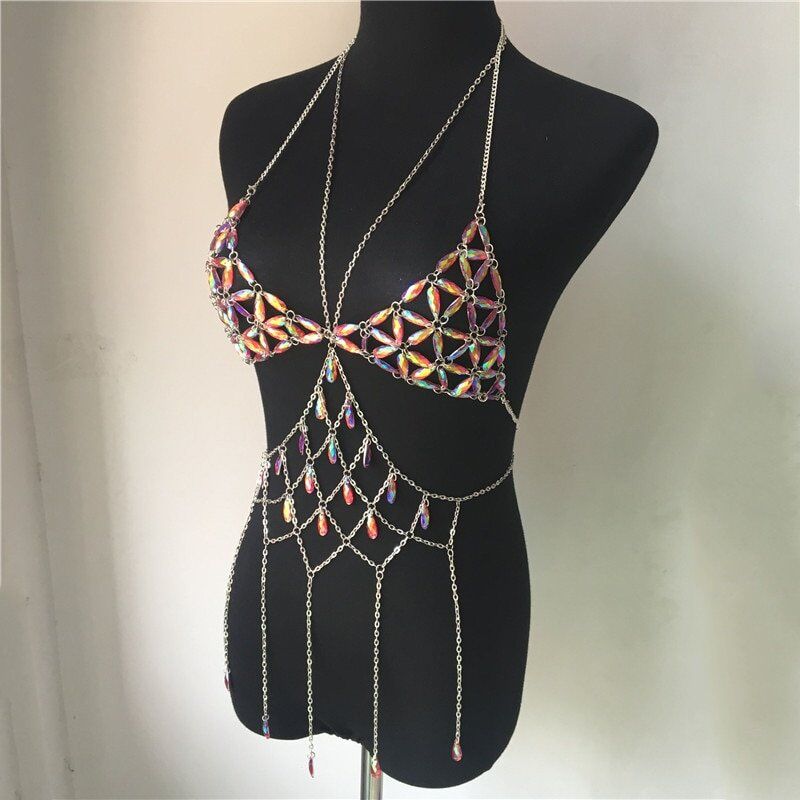 Tops Festival , Rave Clothing, Summer Sexy Backless, Rave Body Chain ,Beach Tops 2020. #NP - Image 5