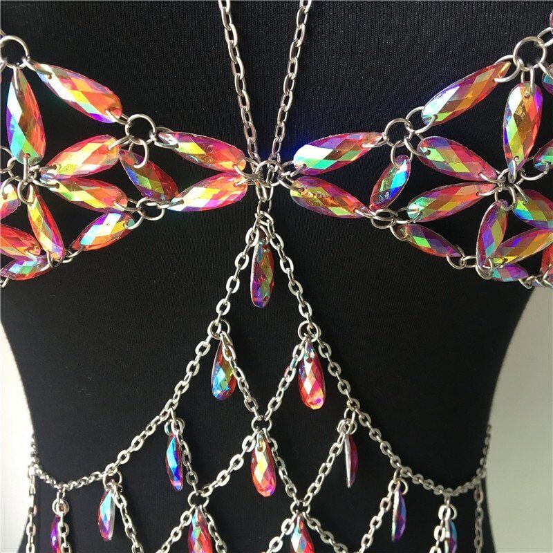 Tops Festival , Rave Clothing, Summer Sexy Backless, Rave Body Chain ,Beach Tops 2020. #NP - Image 6