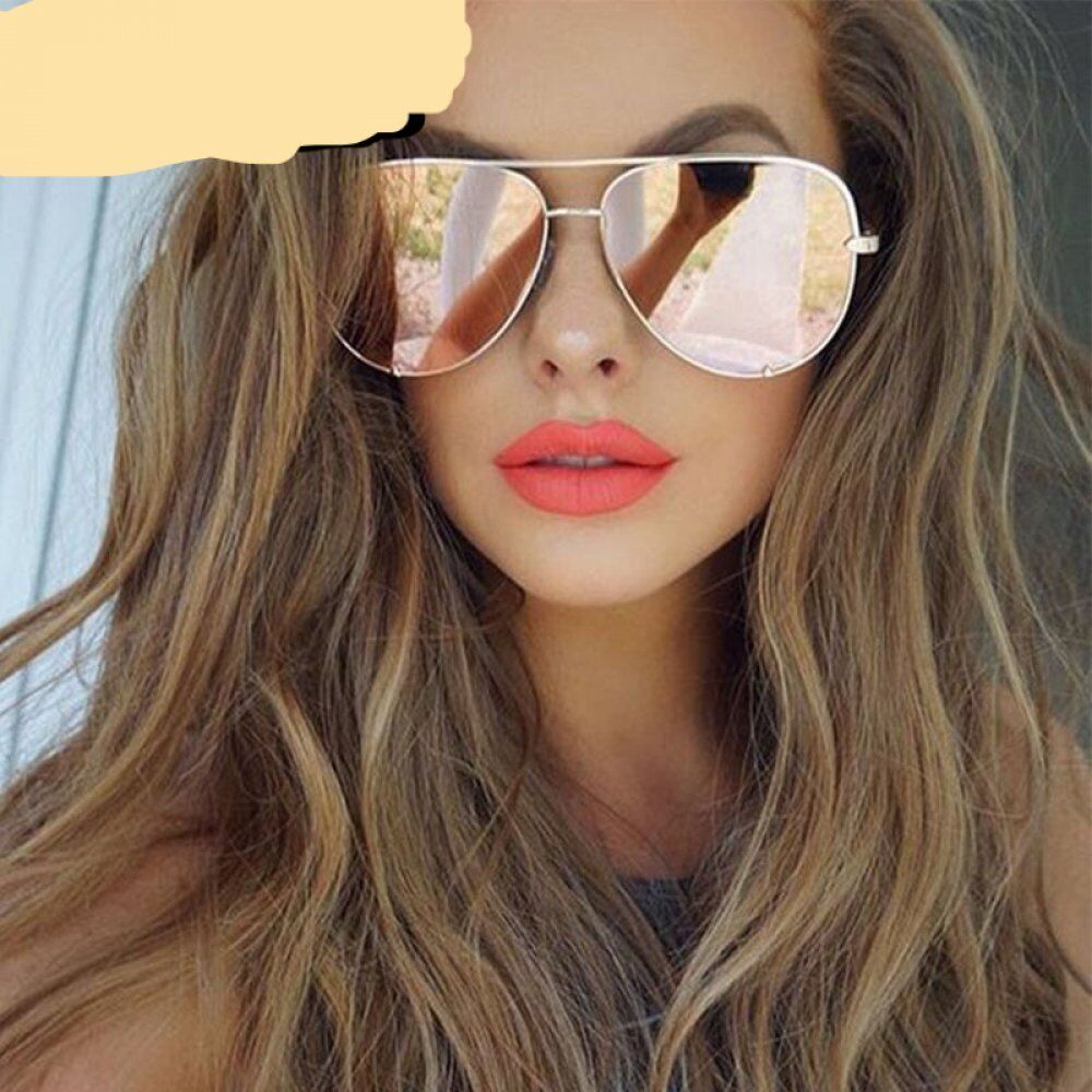 Sunglasses Women, Brand Designer ,Vintage Flat ,Top Pink Mirror, Pilot Sun Glasses Shades, # NP