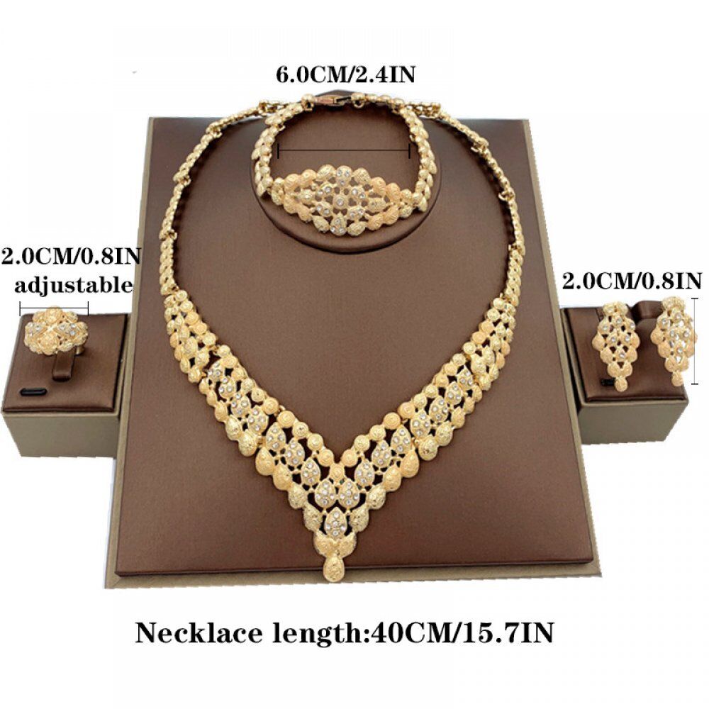 Indian Jewelry Sets , Nigerian Beads Bridal Wedding, African Costume, Dubai Gold, Necklace for Women Jewelry Set. # NP - Image 5