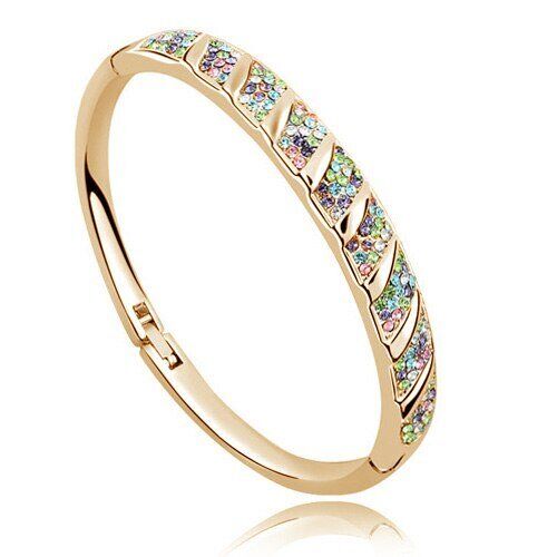 AAAA+ Rhinestone Circle Cuff Bracelet, Bangle crystal fashion , jewelry charms girls , top quality. #NP - Image 4