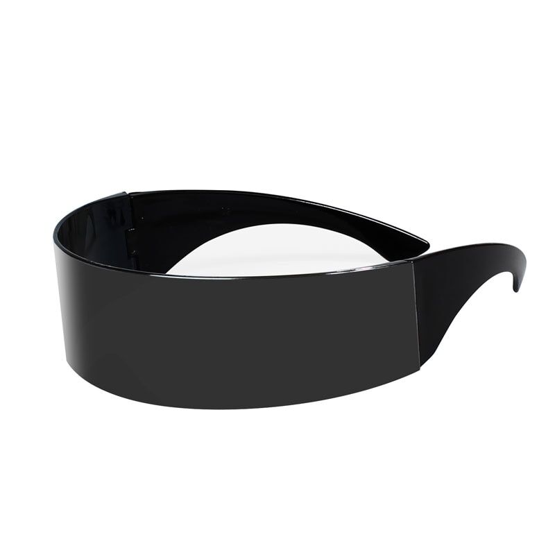 Festival Sun Glasses For women , Women's Sunglasses Silver , Fashion Goggles Party , Sunglass Women One Piece Black Bar.#NP - Image 4