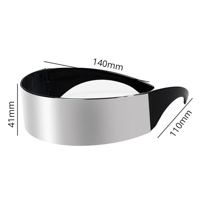 Festival Sun Glasses For women , Women's Sunglasses Silver , Fashion Goggles Party , Sunglass Women One Piece Black Bar.#NP - Image 5