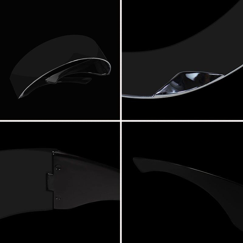 Festival Sun Glasses For women , Women's Sunglasses Silver , Fashion Goggles Party , Sunglass Women One Piece Black Bar.#NP - Image 6