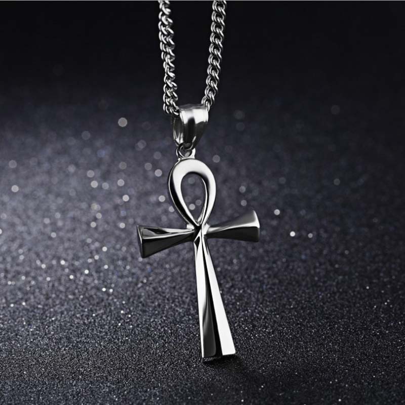 Religion Egyptian Ankh Crucifix Necklaces , Pendants Stainless Steel Symbol of Life , Cross Necklaces. #NP - Image 5