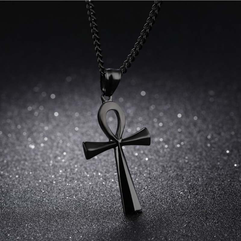 Religion Egyptian Ankh Crucifix Necklaces , Pendants Stainless Steel Symbol of Life , Cross Necklaces. #NP - Image 6