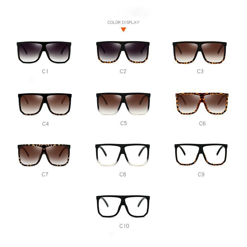 Sexy Square Sunglasses . Women Fashion Brand Oversized Sun Glasses . Female Black. Brown Shades for Ladies.#NP - Image 6