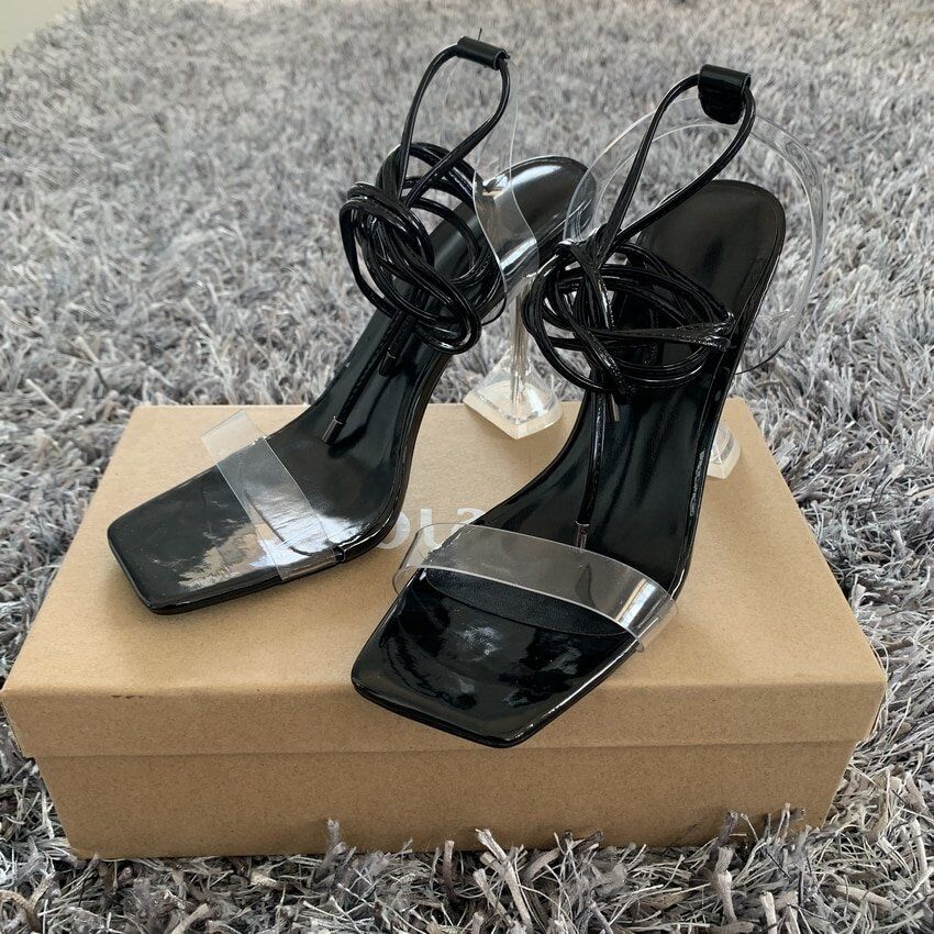 Summer High 10.5CM Heels Women Pumps Ankle Cross Strap Sandals . Shoes Woman , Ladies Peep Toe , High Heels Dress, Party Shoes Woman.#NP - Image 5